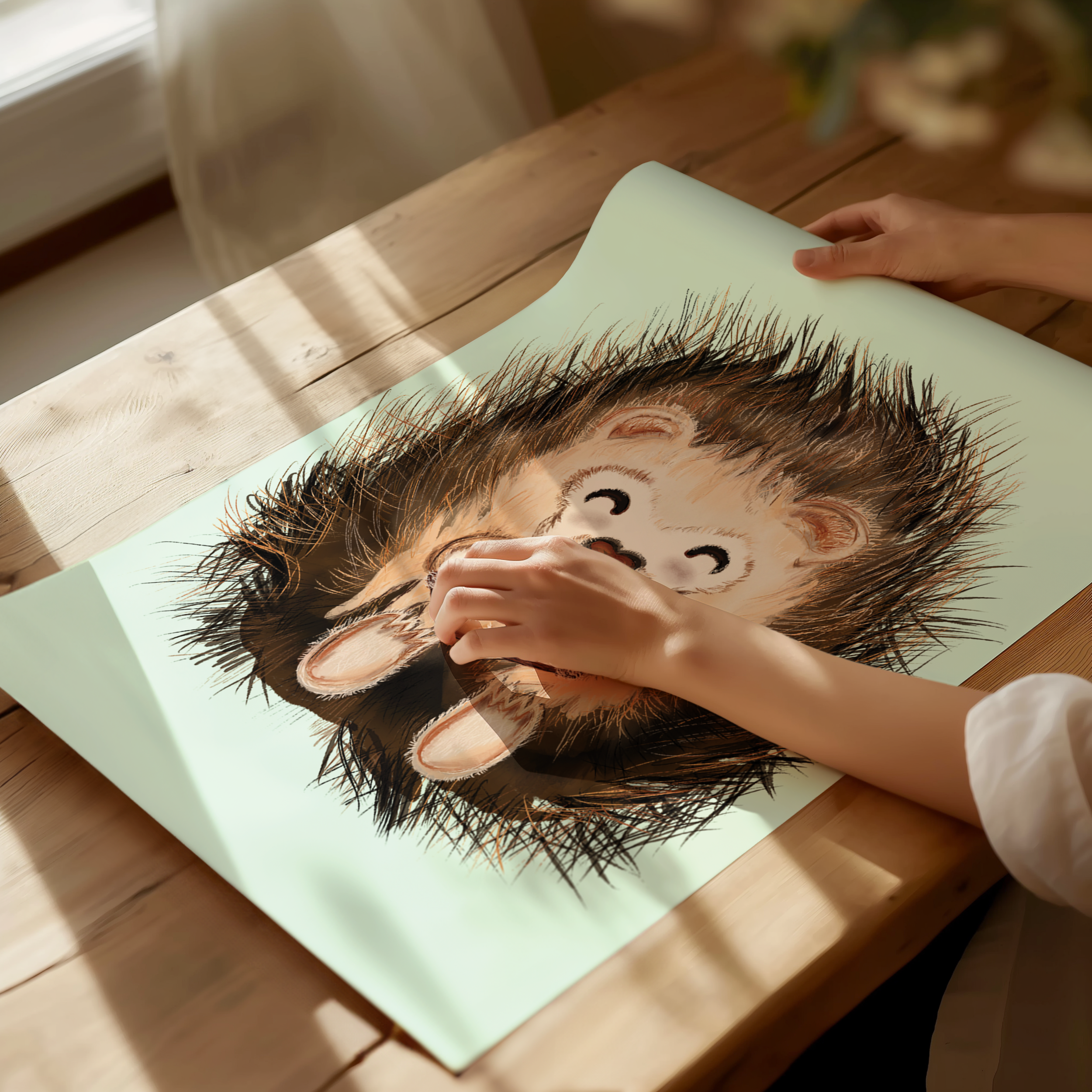 Porcupine Hugs Fine Art Print 🦔