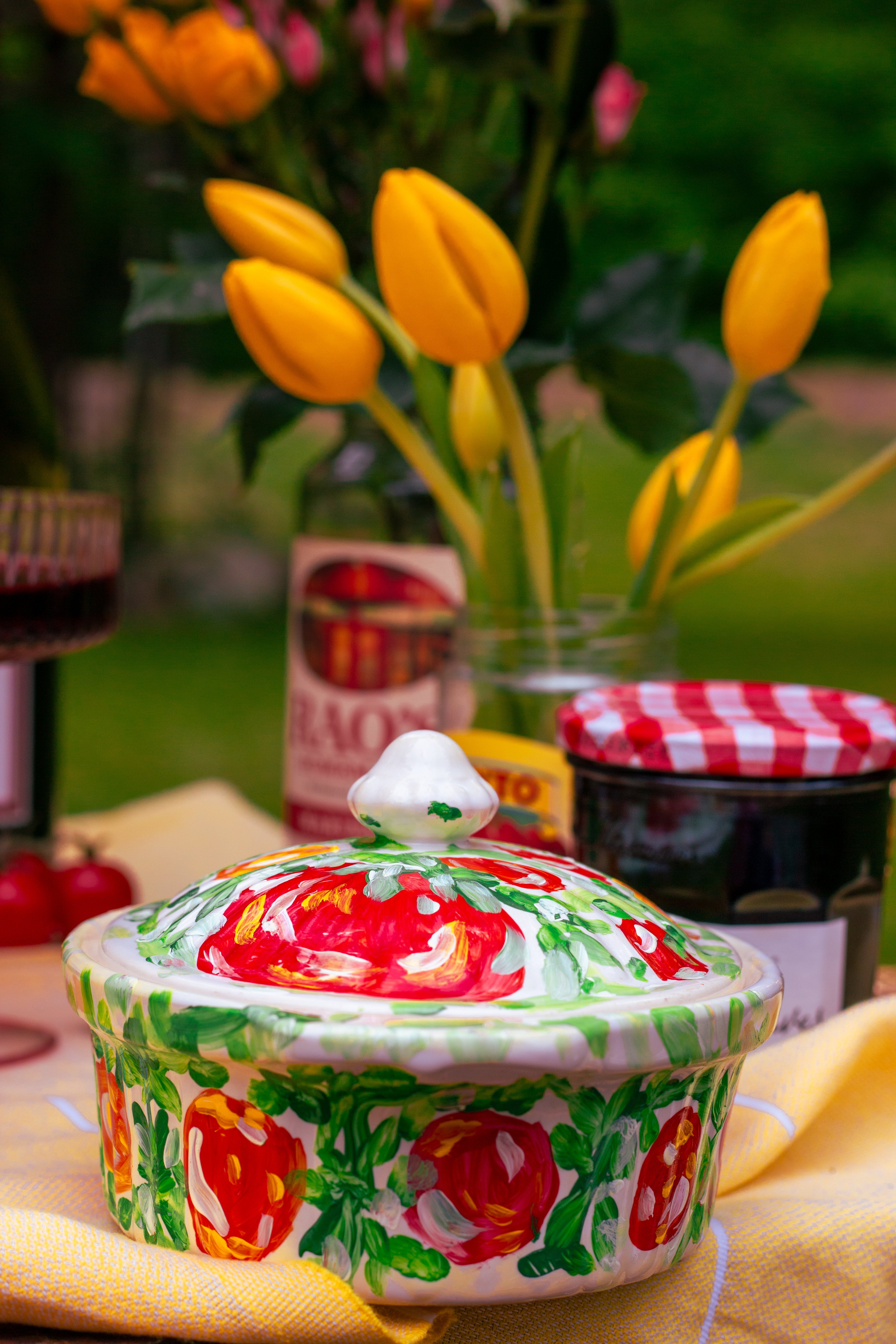 Tomato Ceramic Dish 1-Piece with Lid 🍅