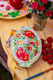 Tomato Ceramic Dish 1-Piece with Lid 🍅