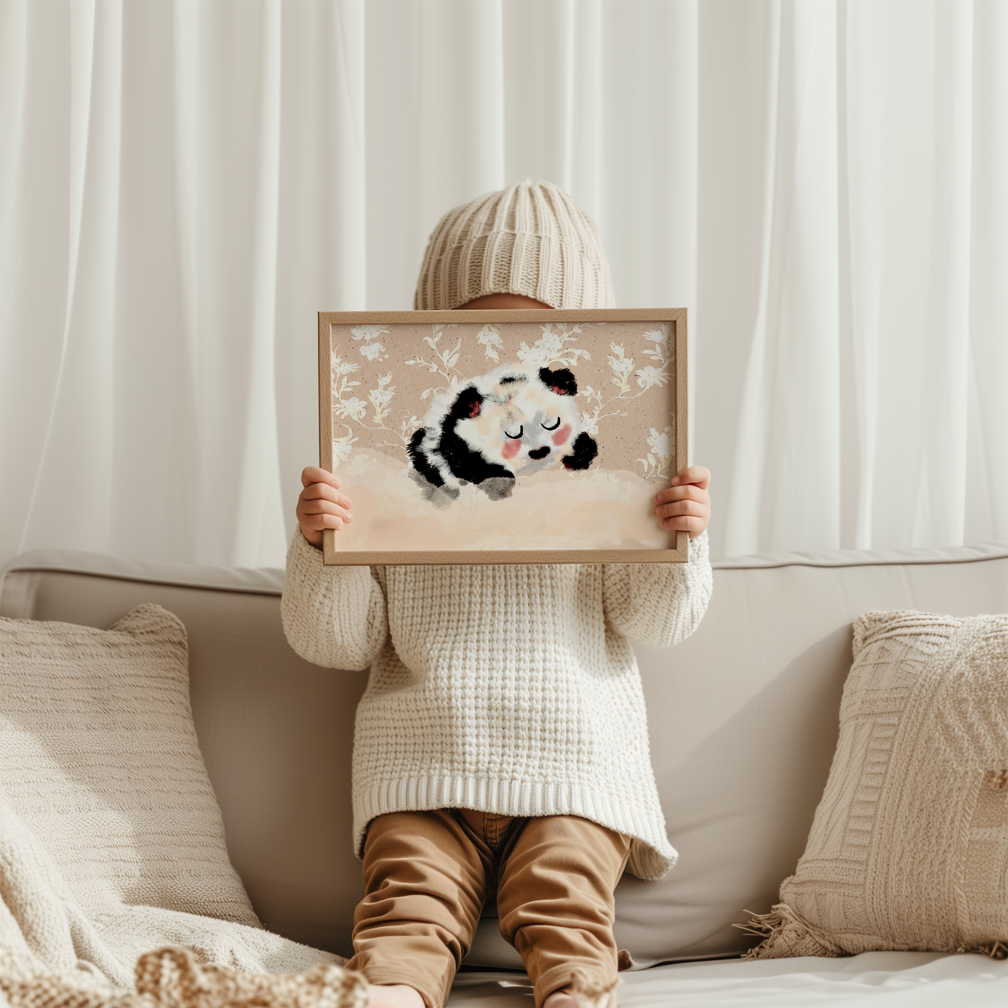 Sleepy Panda Fine Art Print 🐼