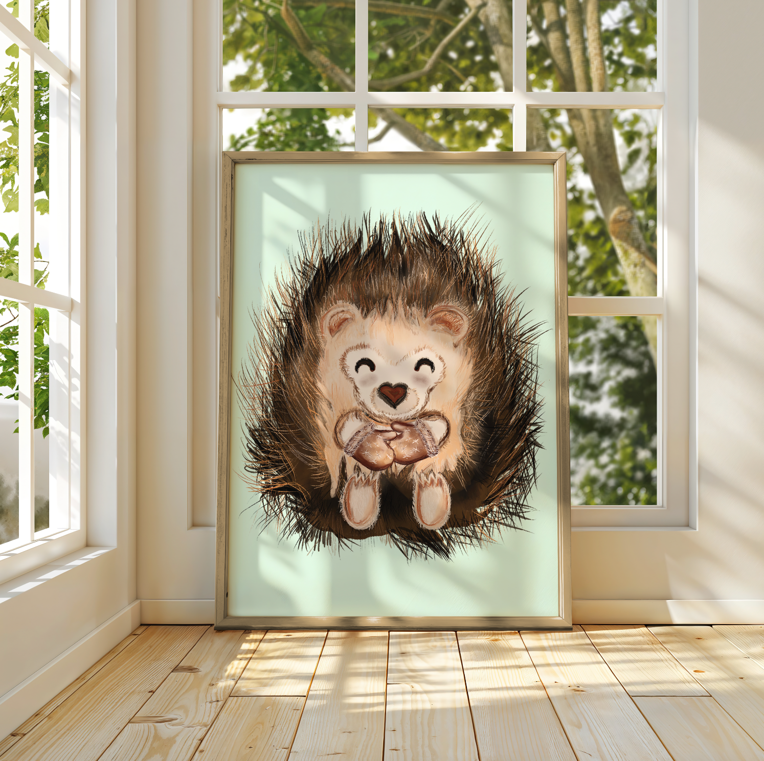 Porcupine Hugs Fine Art Print 🦔