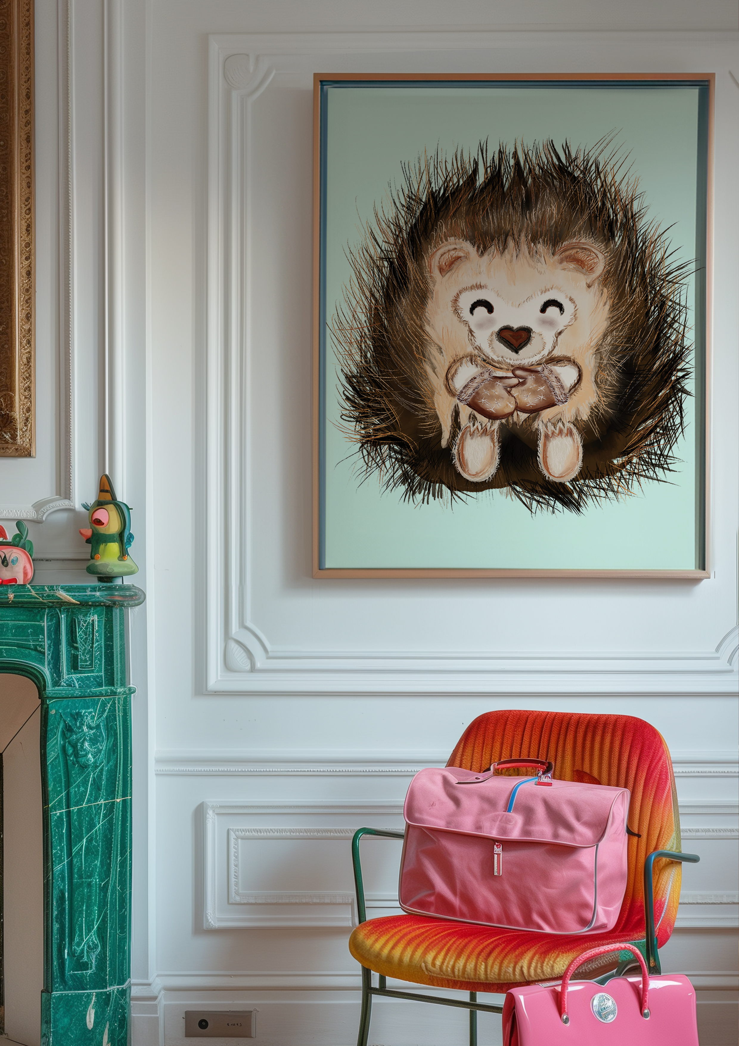 Porcupine Hugs Fine Art Print 🦔