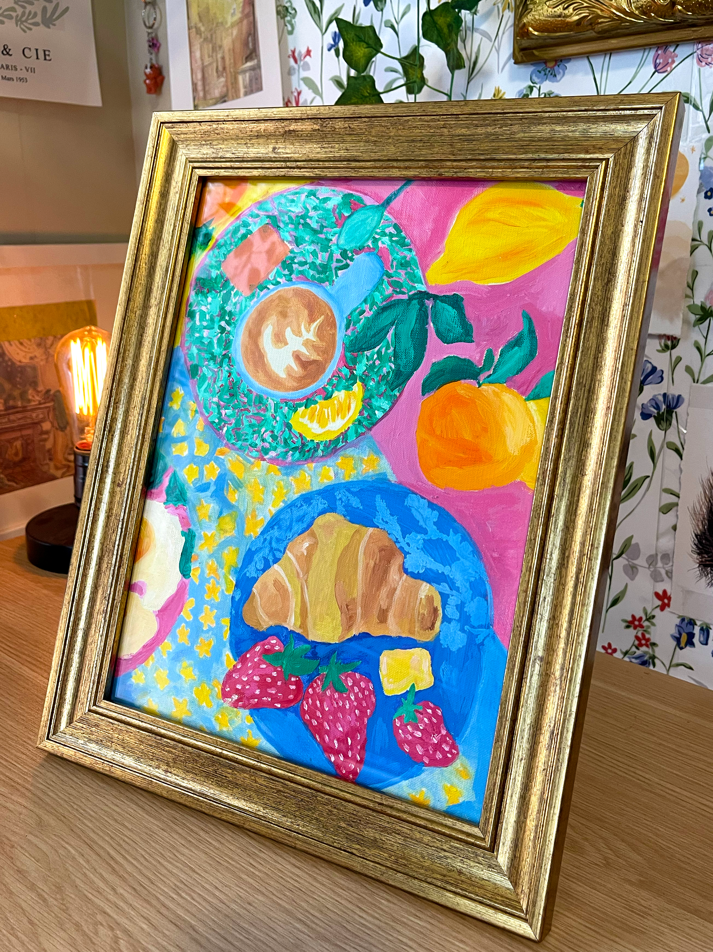 Summer Breakie Original Oil Painting 🥐