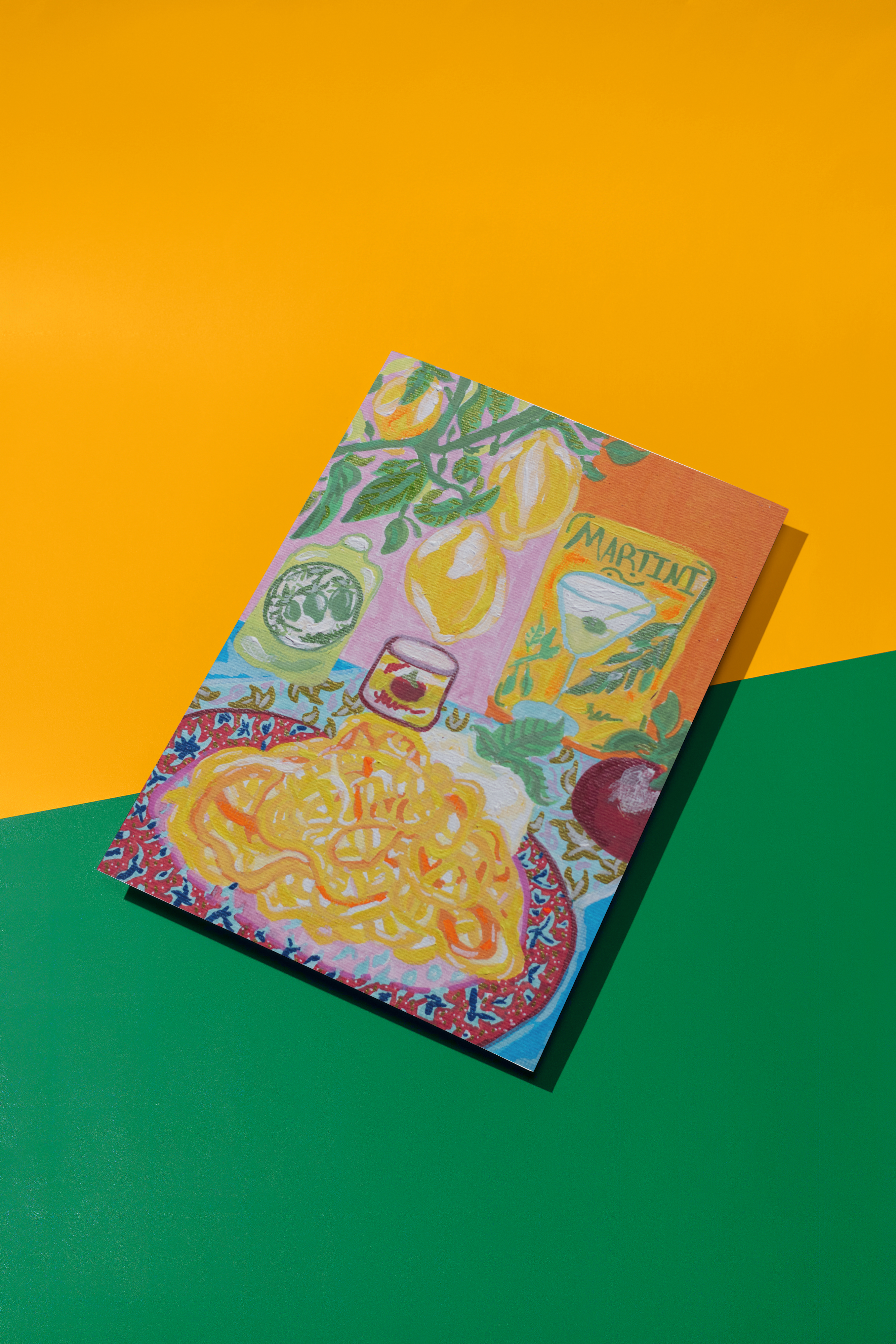 Italian Abstract Art Meal Mini Print 🍝