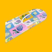 Patchwork Hydrangeas Metal Bookmark with patchwork painted hydrangeas — view 4 of 5
