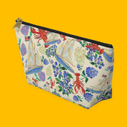 Nautical Hydrangea Accessory Pouch with painted hydrangeas — view 5 of 9