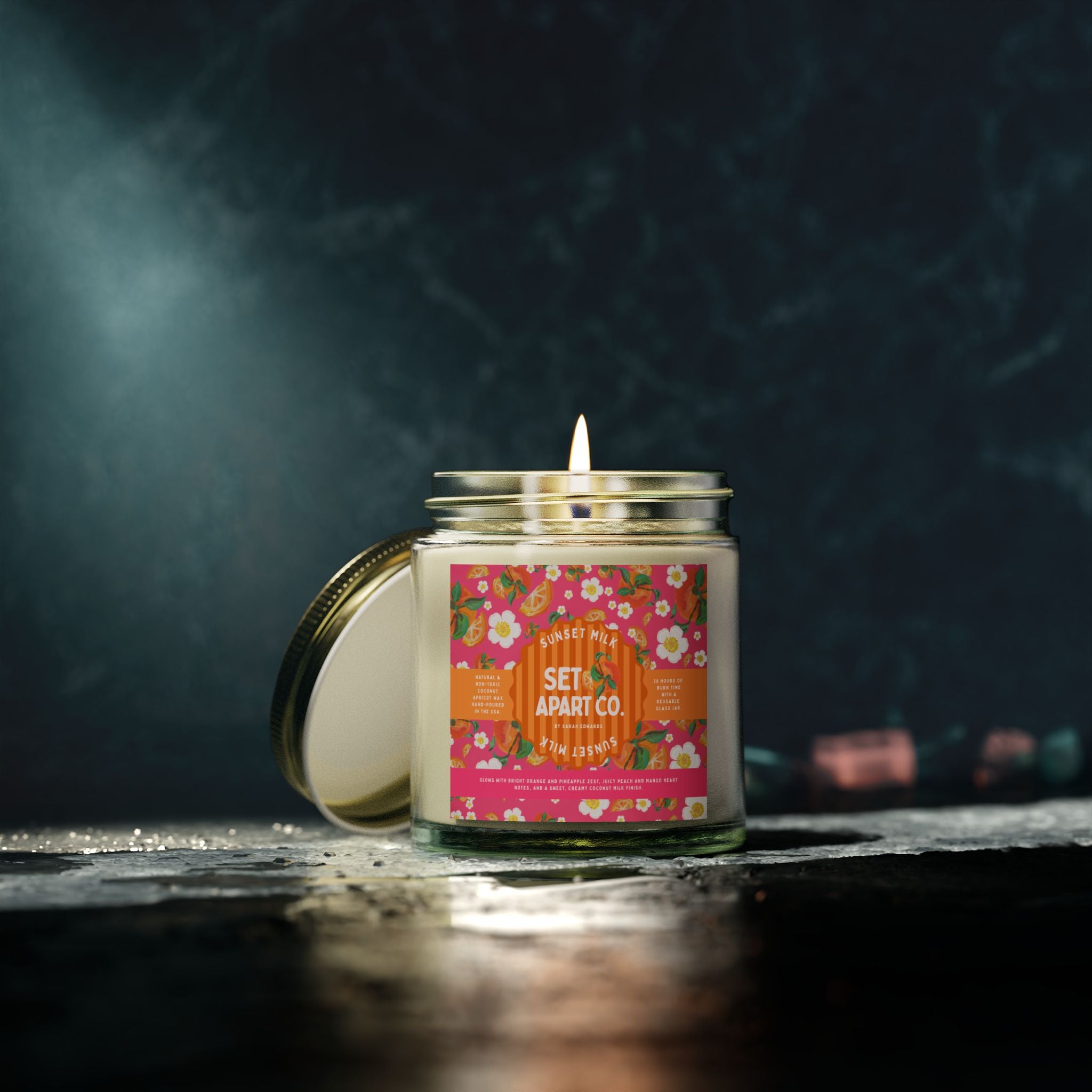 MANGO Tropical Scented Candles | Coconut Apricot Bliss, Aromatherapy Candle Gift, Home Decor, Relaxation, Self-care, Holiday Present