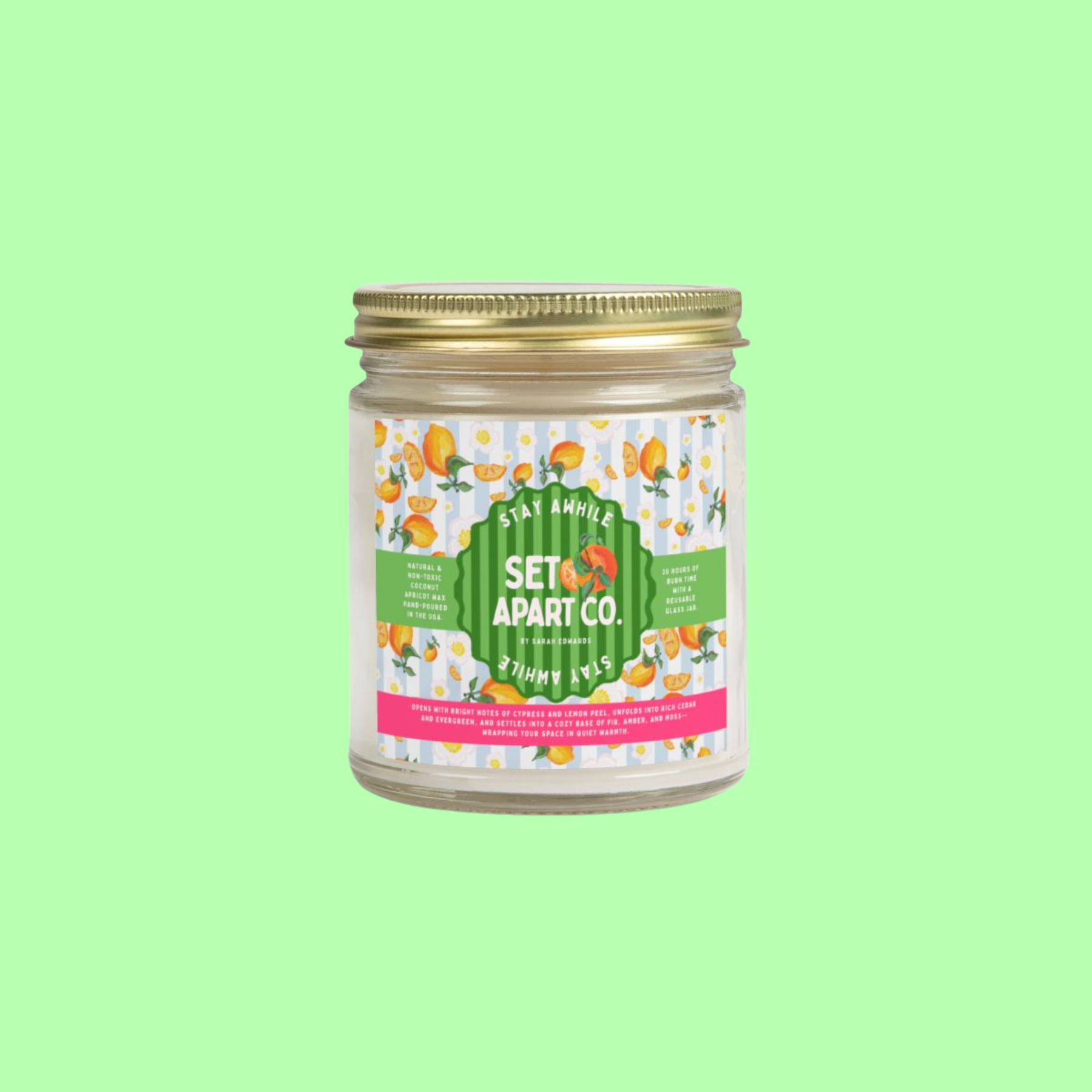 Stay Awhile 🌲 | Hand Poured Non-Toxic Candle