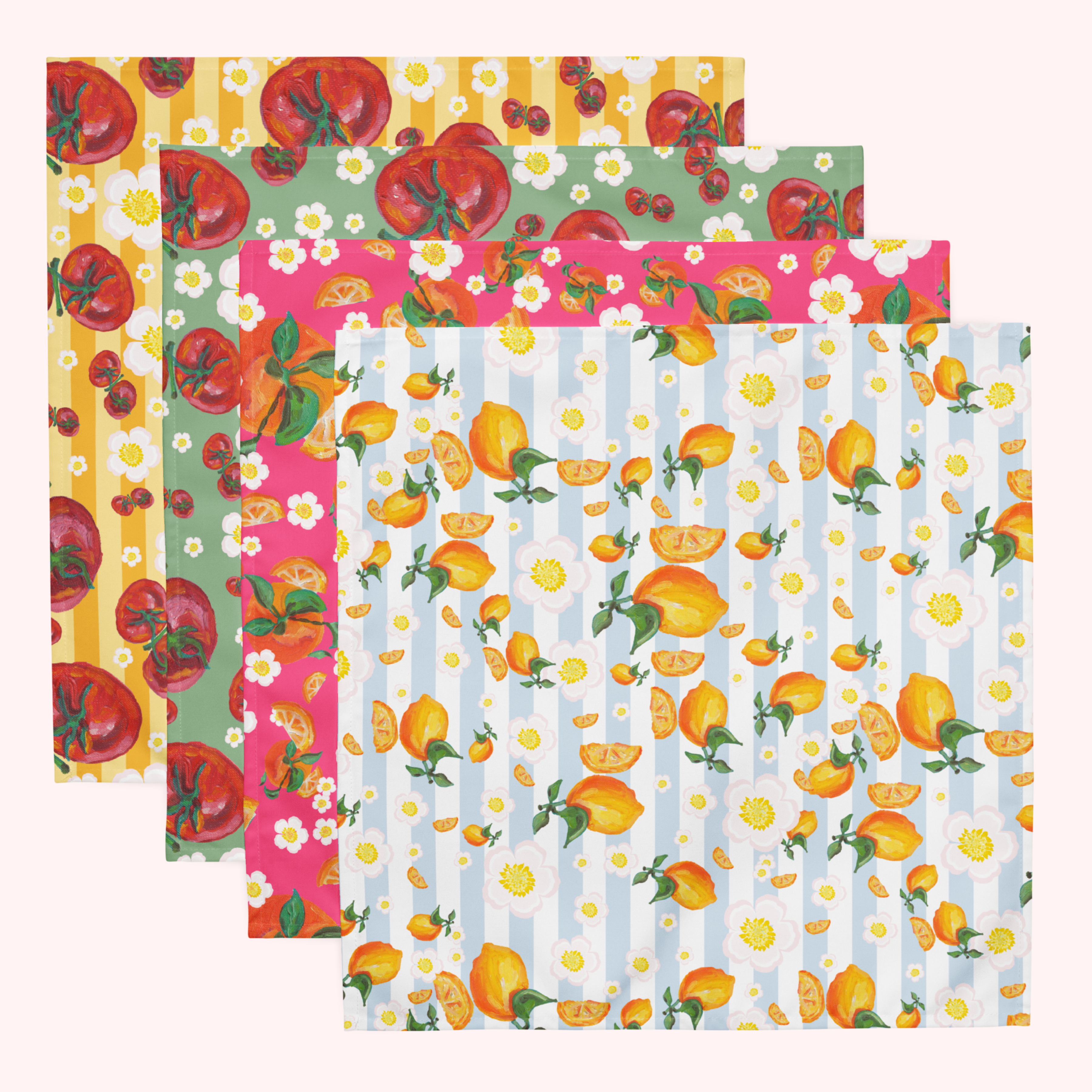 Garden Stripe Napkin Set 🌱