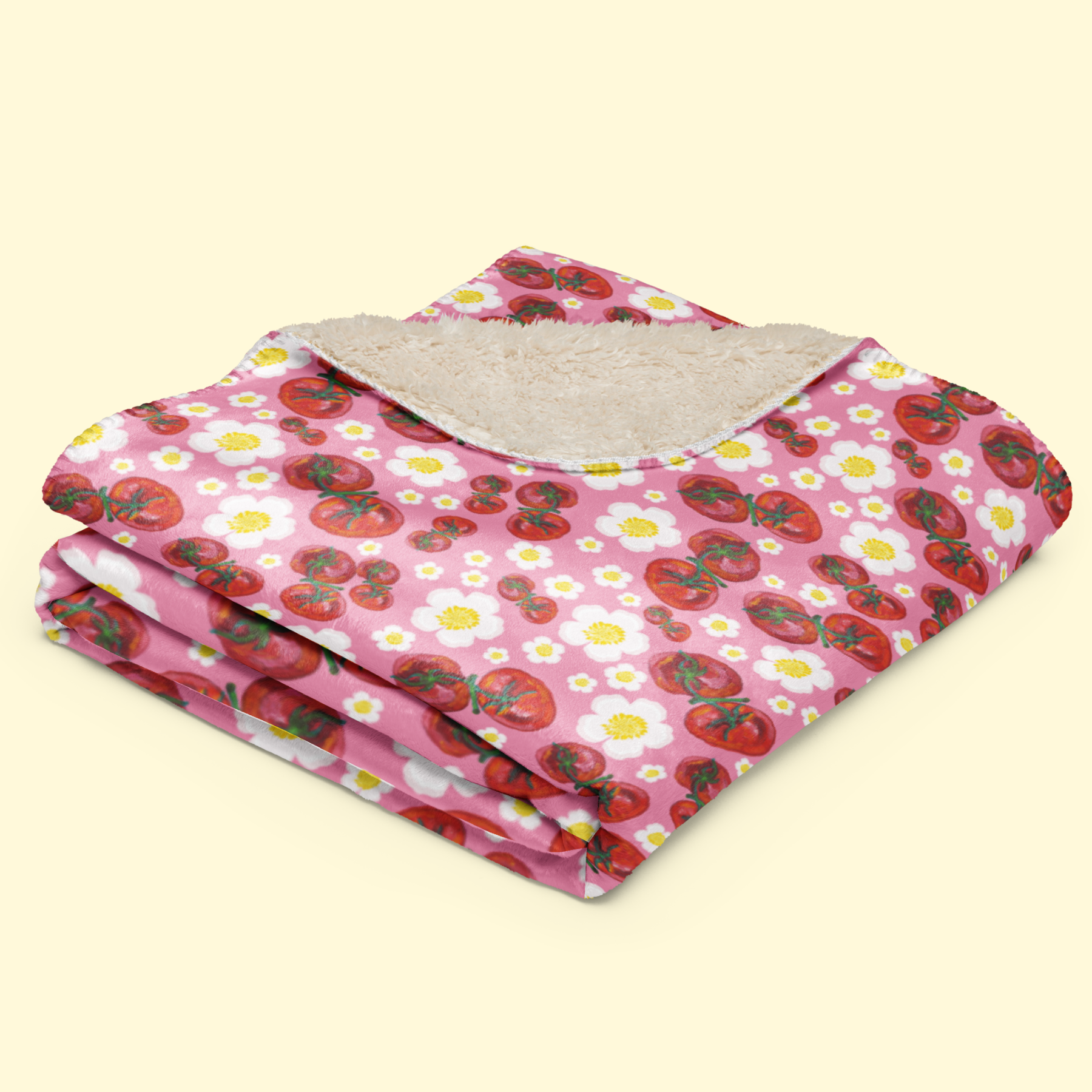 Tomato Floral | Sherpa Blanket 🍅