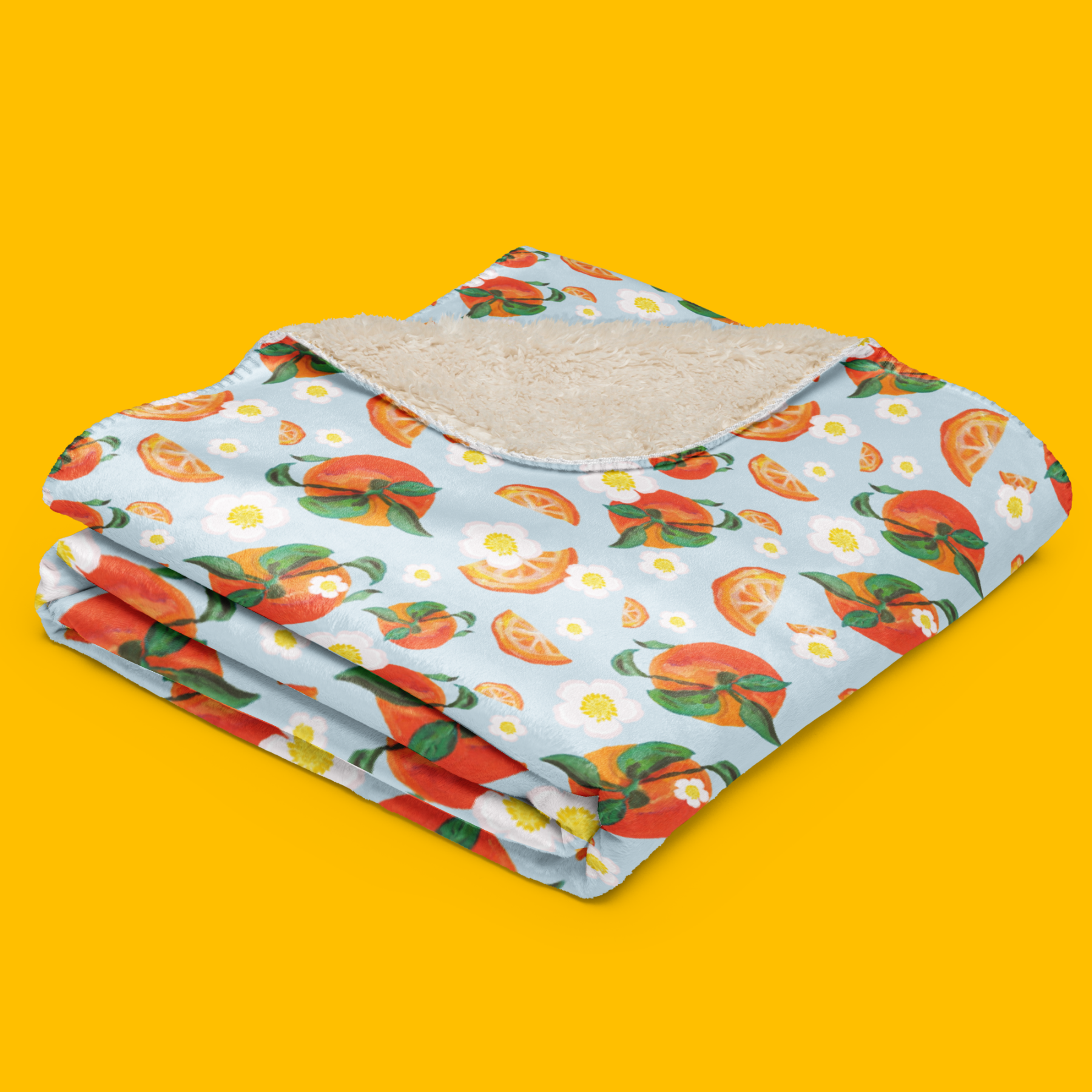 Sweet Summer Sherpa Blanket 🍊