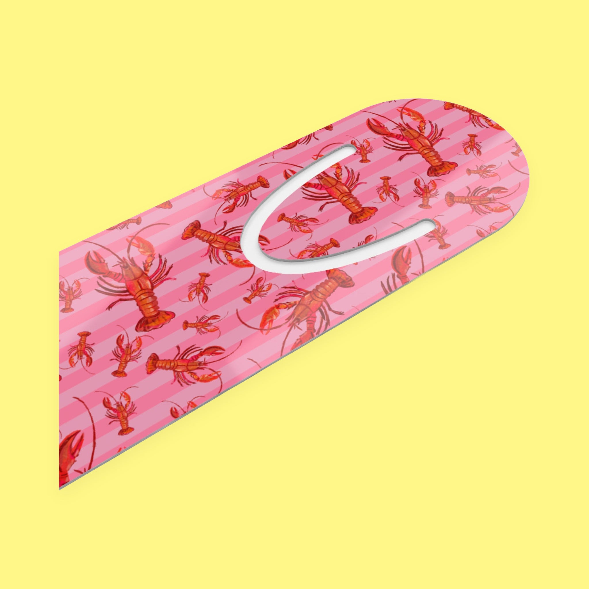 Pink Striped Lobster Metal Bookmark with lobsters — view 5 of 6