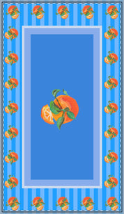 Zesty Blue Orange | Tablecloth 🍊