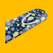 Painted Hydrangeas & Lilacs in Navy Metal Bookmark with painted hydrangeas and lilacs — view 4 of 5