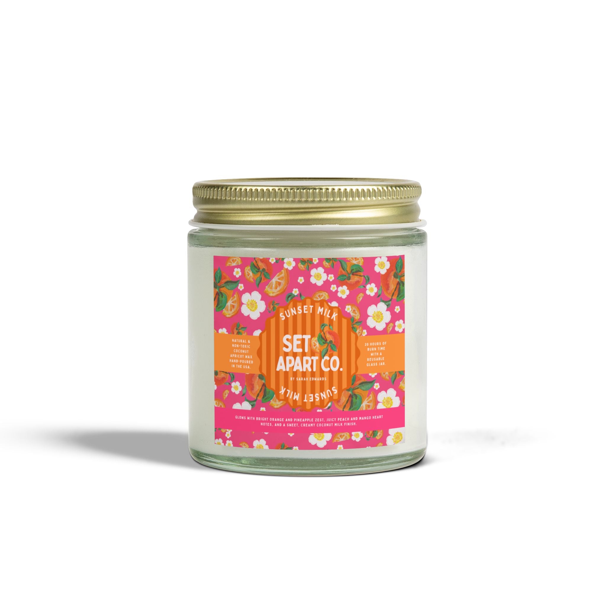 MANGO Tropical Scented Candles | Coconut Apricot Bliss, Aromatherapy Candle Gift, Home Decor, Relaxation, Self-care, Holiday Present
