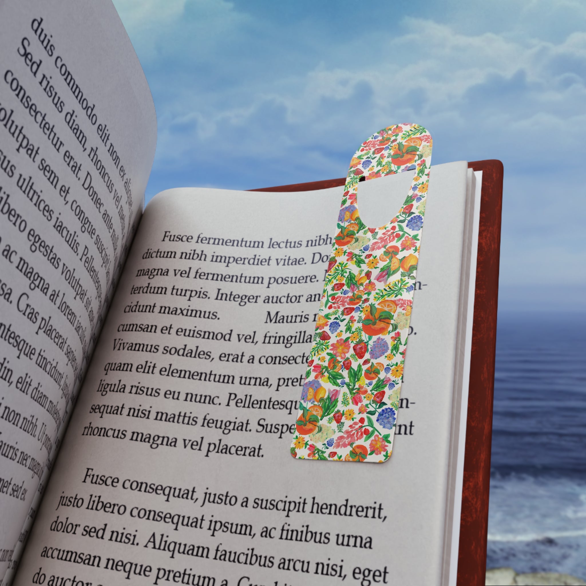 Botanical Garden Metal Bookmark with hand-painted florals — view 7 of 7