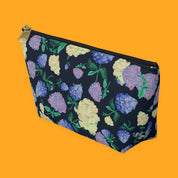 Hydrangea Floral Accessory Pouch with painted hydrangeas — view 5 of 9