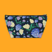 Hydrangea Floral Accessory Pouch with painted hydrangeas — view 4 of 9