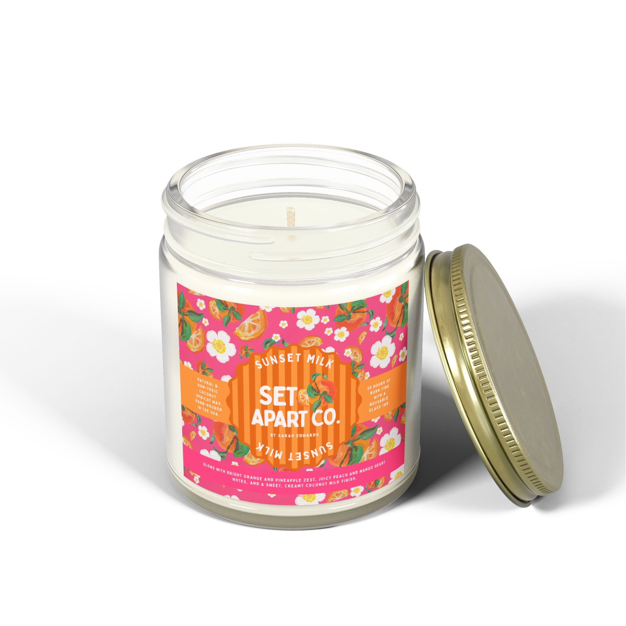 MANGO Tropical Scented Candles | Coconut Apricot Bliss, Aromatherapy Candle Gift, Home Decor, Relaxation, Self-care, Holiday Present