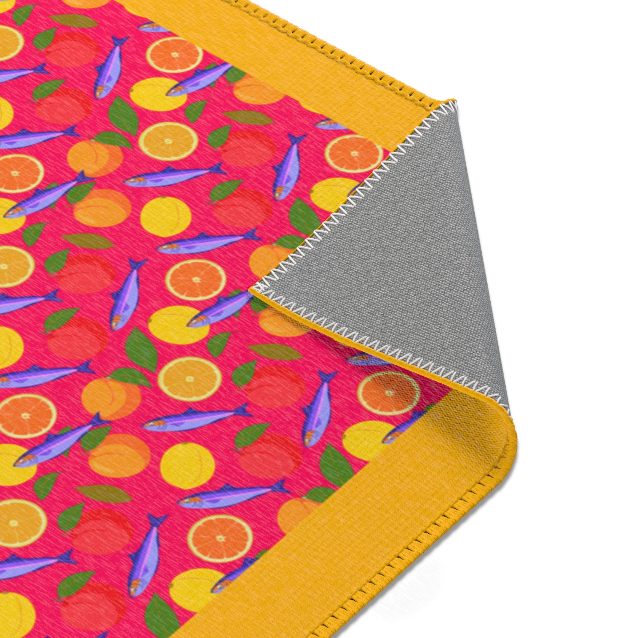 Sardine Summer | Vibrant Area Rug 🐟🍊