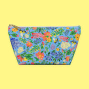 Floral Bee Accessory Pouch with honeybees and garden florals — view 3 of 9