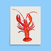 Striped Nautical Lobster 🦞 | Fine Art Print