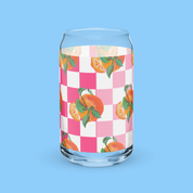 Checkered Orange | Everyday Can Glass 🎀