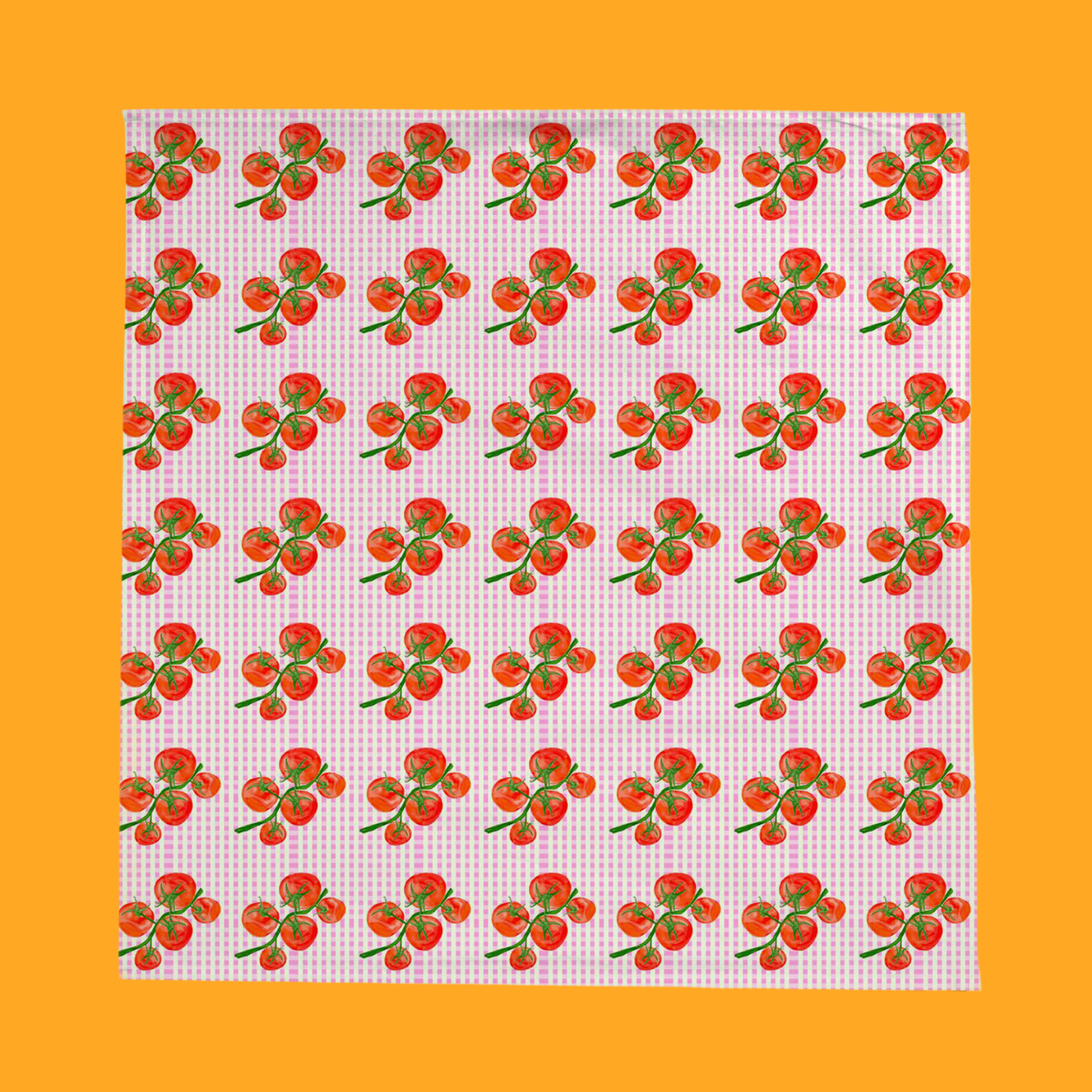 Gingham Tomato | Square Tablecloth 🍅