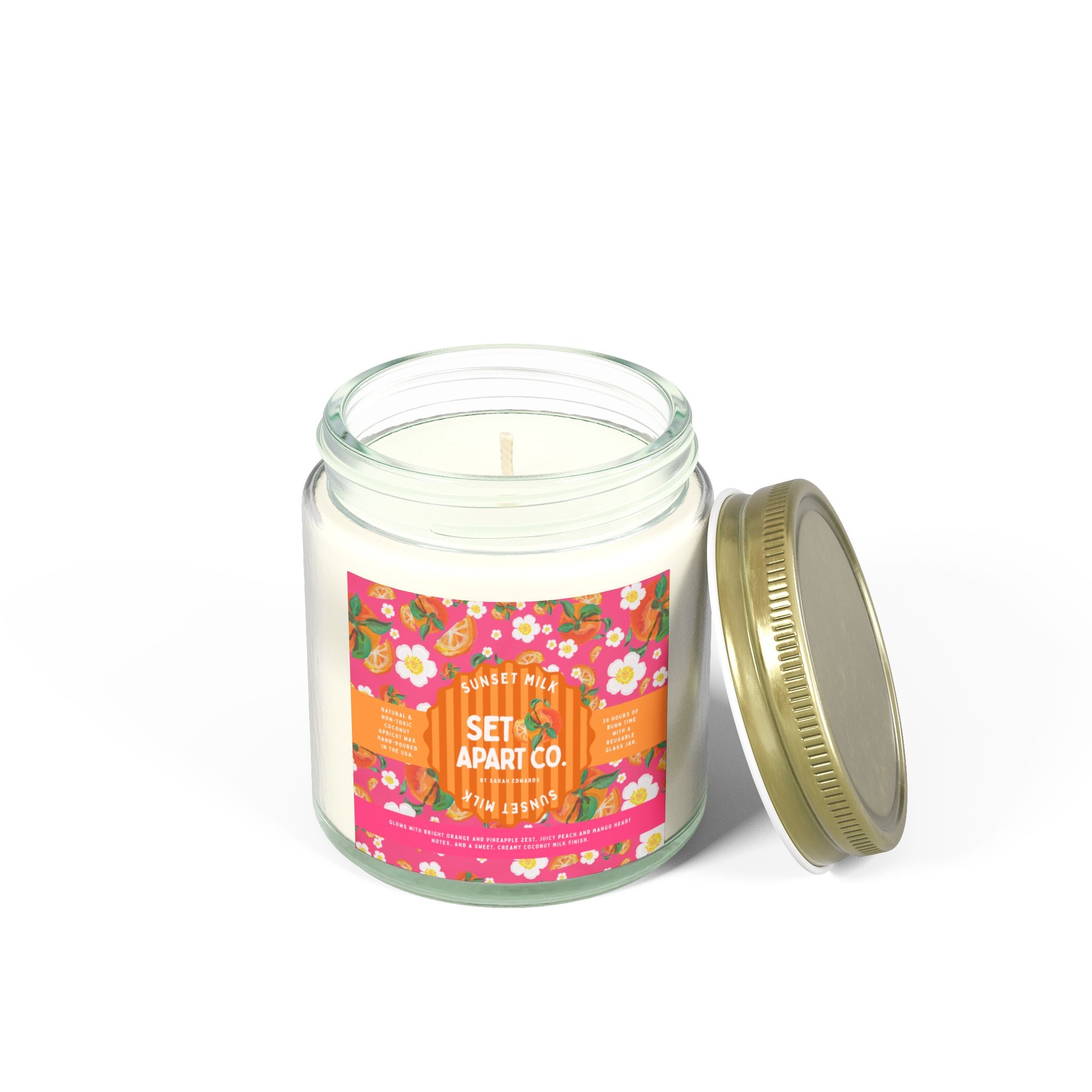 MANGO Tropical Scented Candles | Coconut Apricot Bliss, Aromatherapy Candle Gift, Home Decor, Relaxation, Self-care, Holiday Present