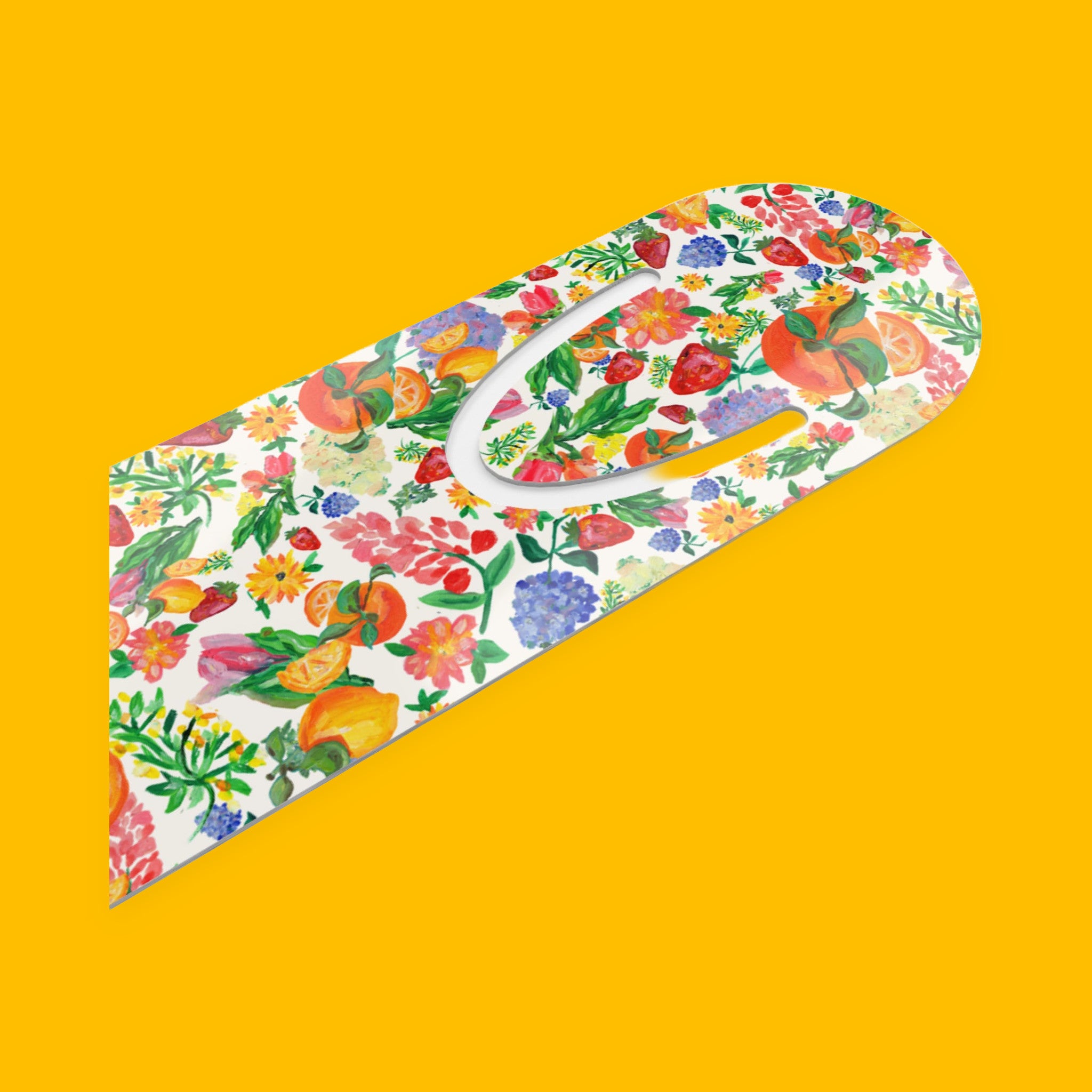Botanical Garden Metal Bookmark with hand-painted florals — view 6 of 7