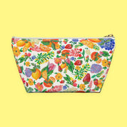 Citrus Blossom Accessory Pouch with hand-painted lemons, oranges and blossoms — view 8 of 10