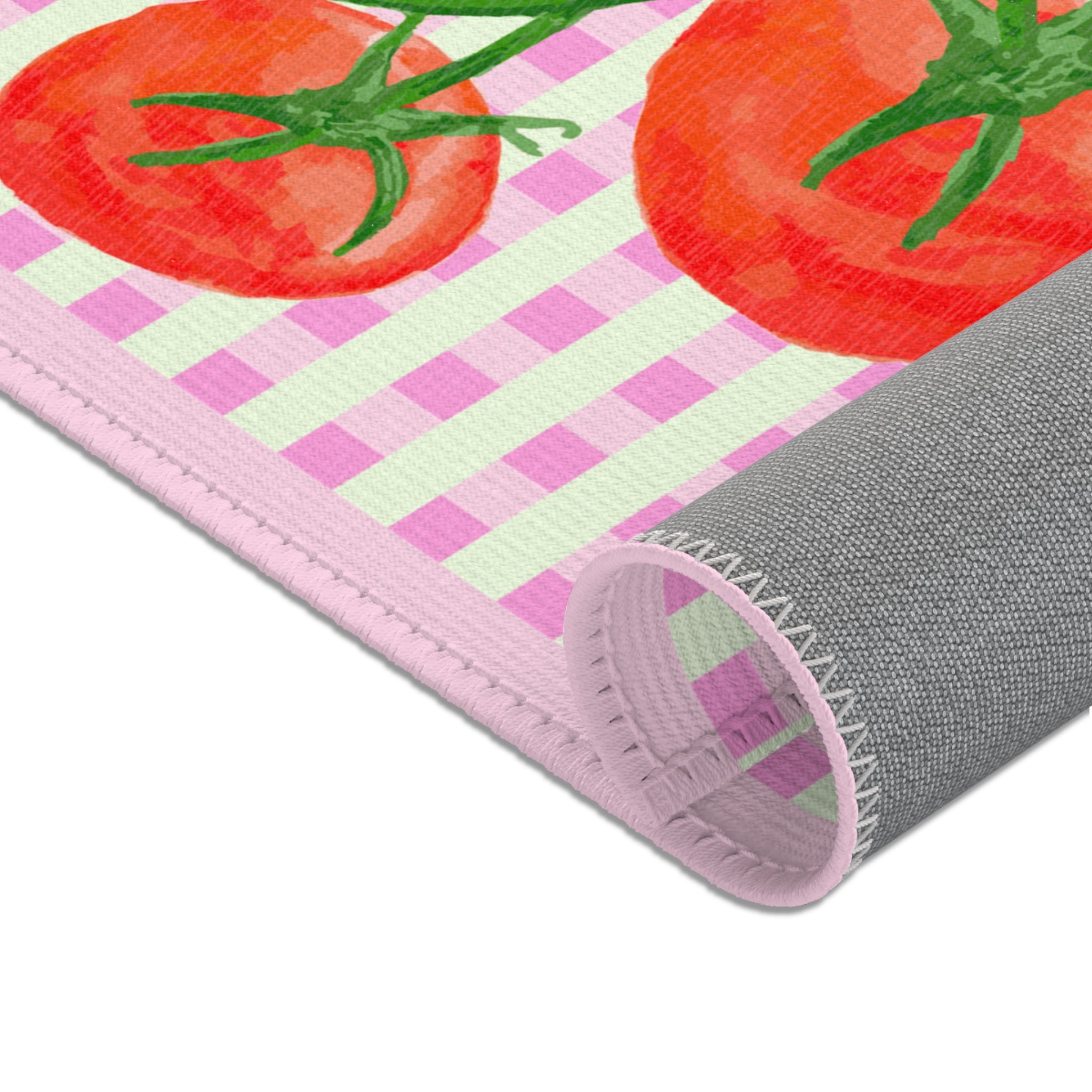Gingham Tomatoes | Vibrant Area Rug 🍅