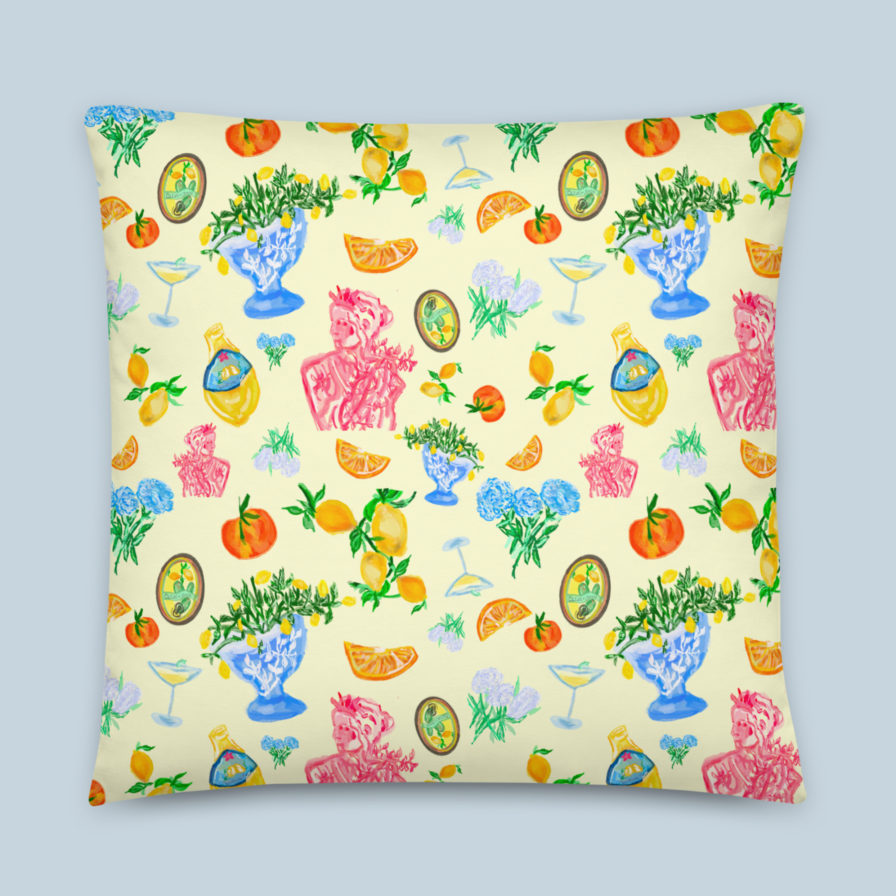 Italian Summer Square Pillow