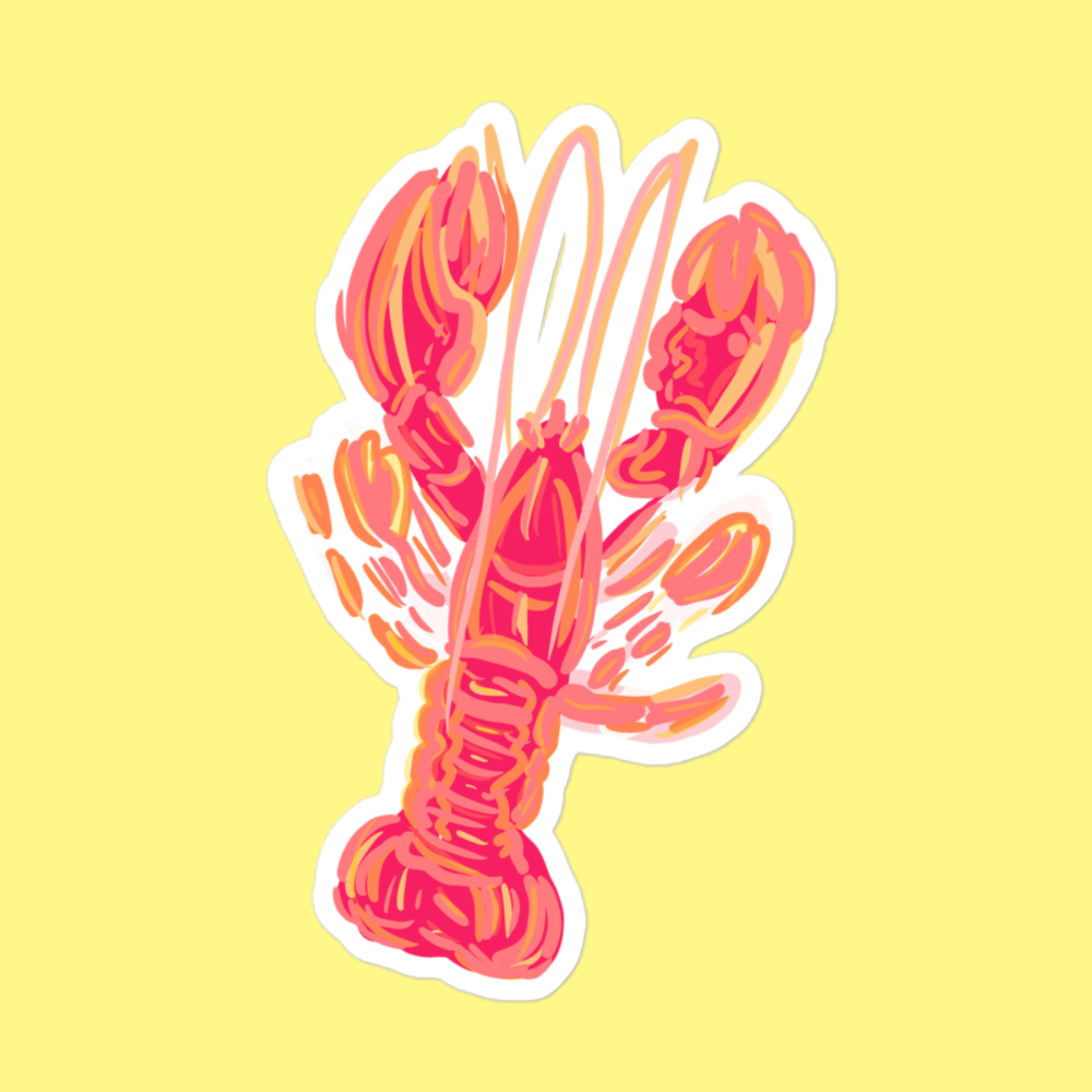 New England Lobster Sticker 🦞