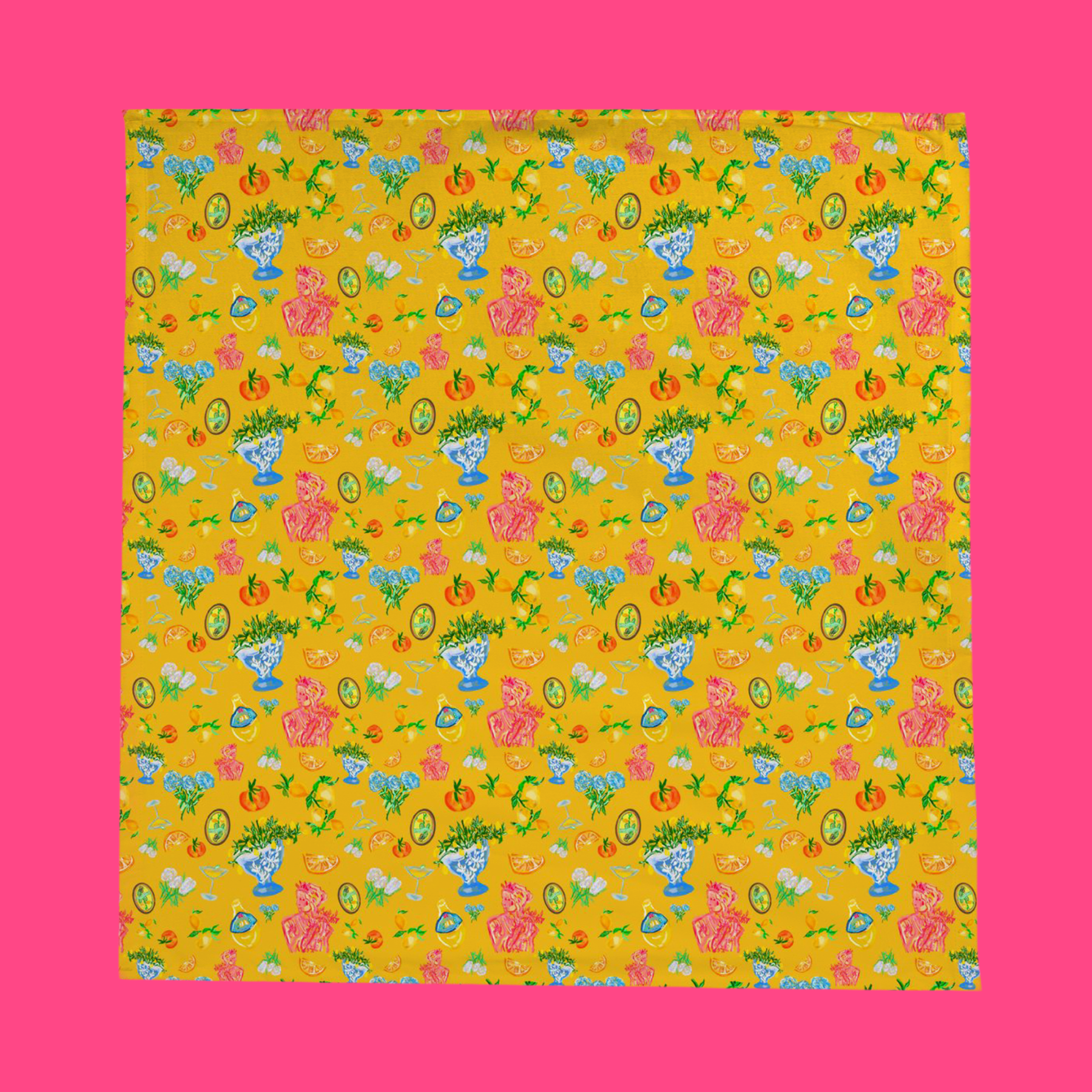 Italian Summer | Yellow Square Tablecloth 🍋