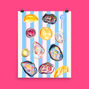 Oyster Stripes Fine Art Print 🦪