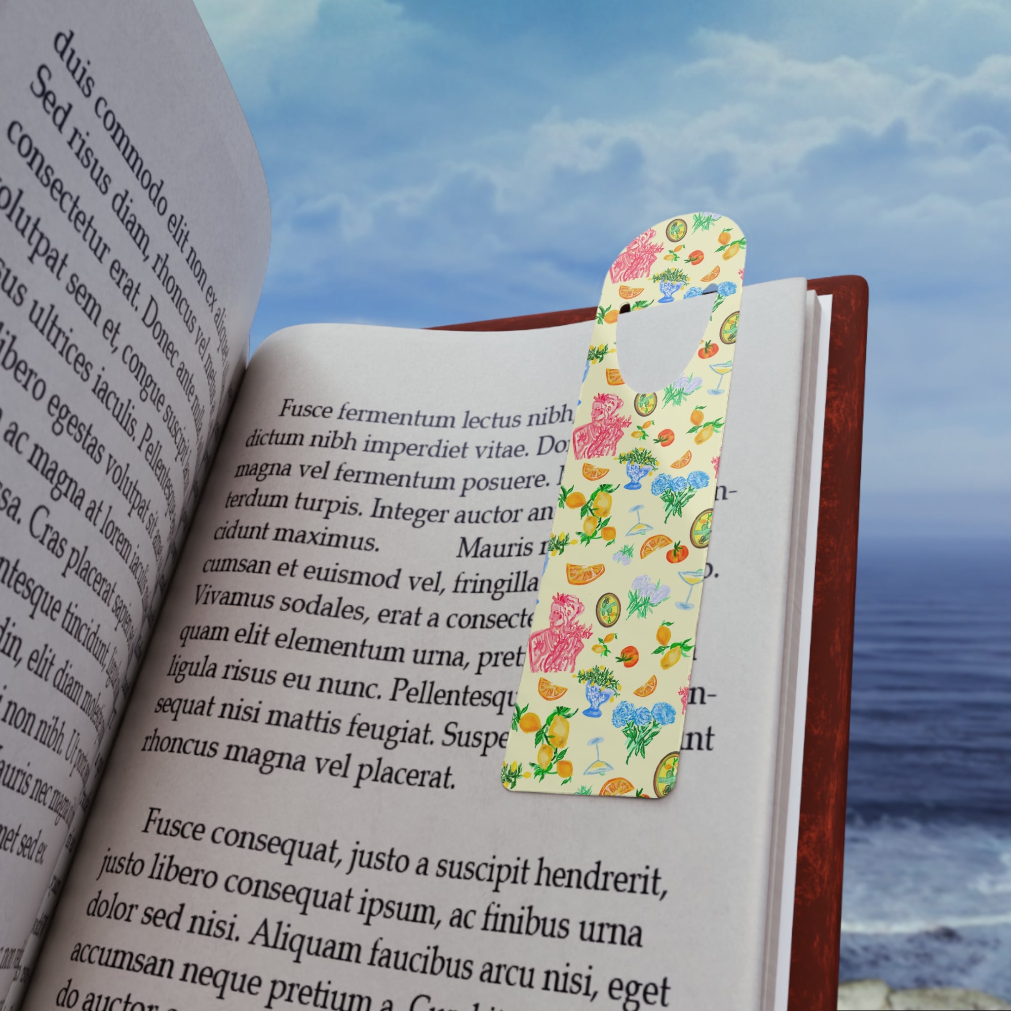 Tropical Cocktail Metal Bookmark with citrus, florals and cocktails — view 5 of 5