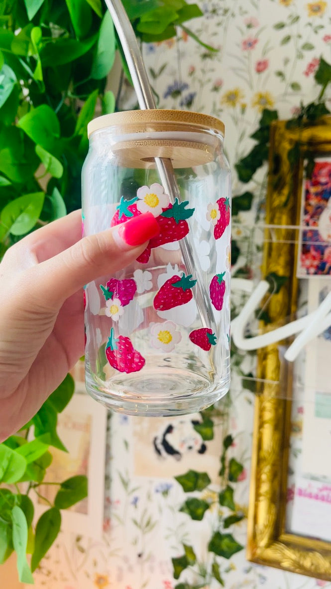 Oil-Painted Strawberries | Everyday Can Glass 🍓