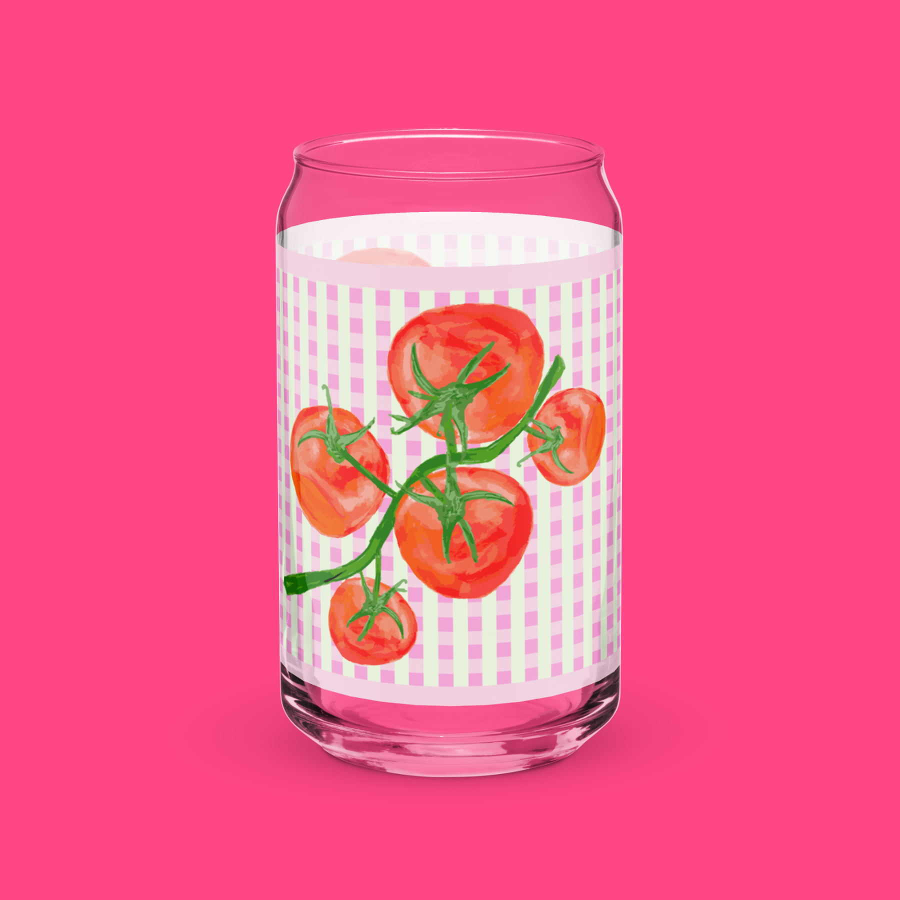Tomato Gingham | Everyday Can Glass 🍅