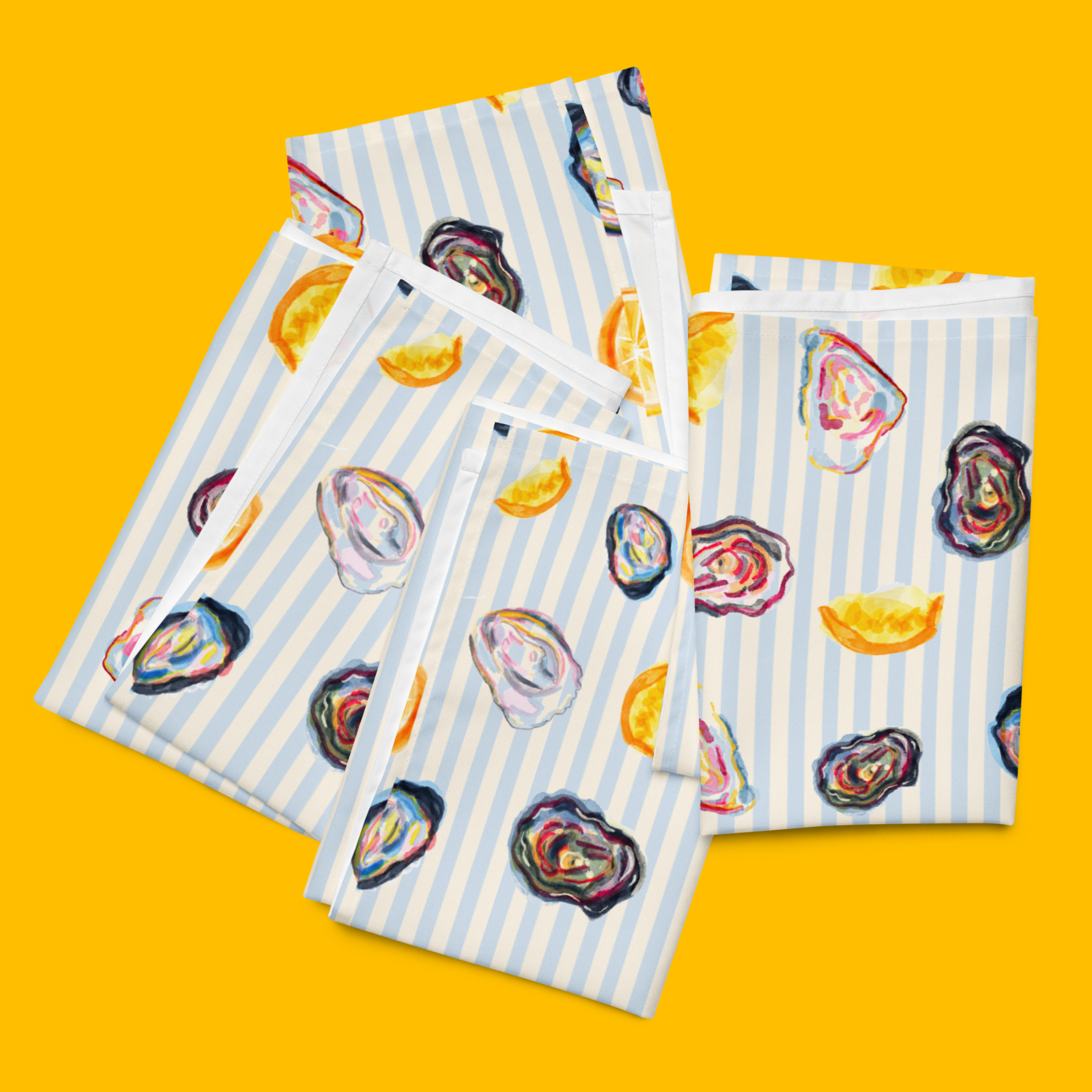 Oyster Stripes Napkin Set 🦪
