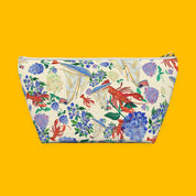 Nautical Hydrangea Accessory Pouch with painted hydrangeas — view 7 of 9