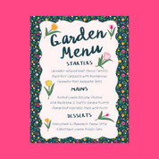 Tulip Garden Party Invite and Menu Canva Template 🌷