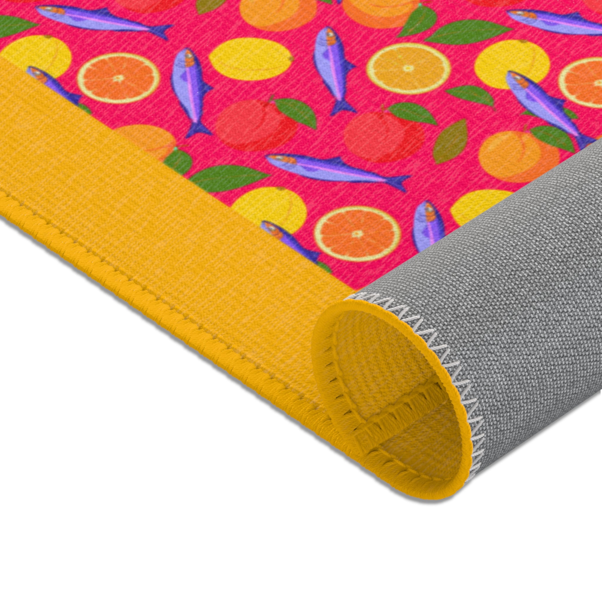 Sardine Summer | Vibrant Area Rug 🐟🍊