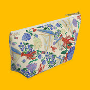 Nautical Hydrangea Accessory Pouch with painted hydrangeas — view 9 of 9