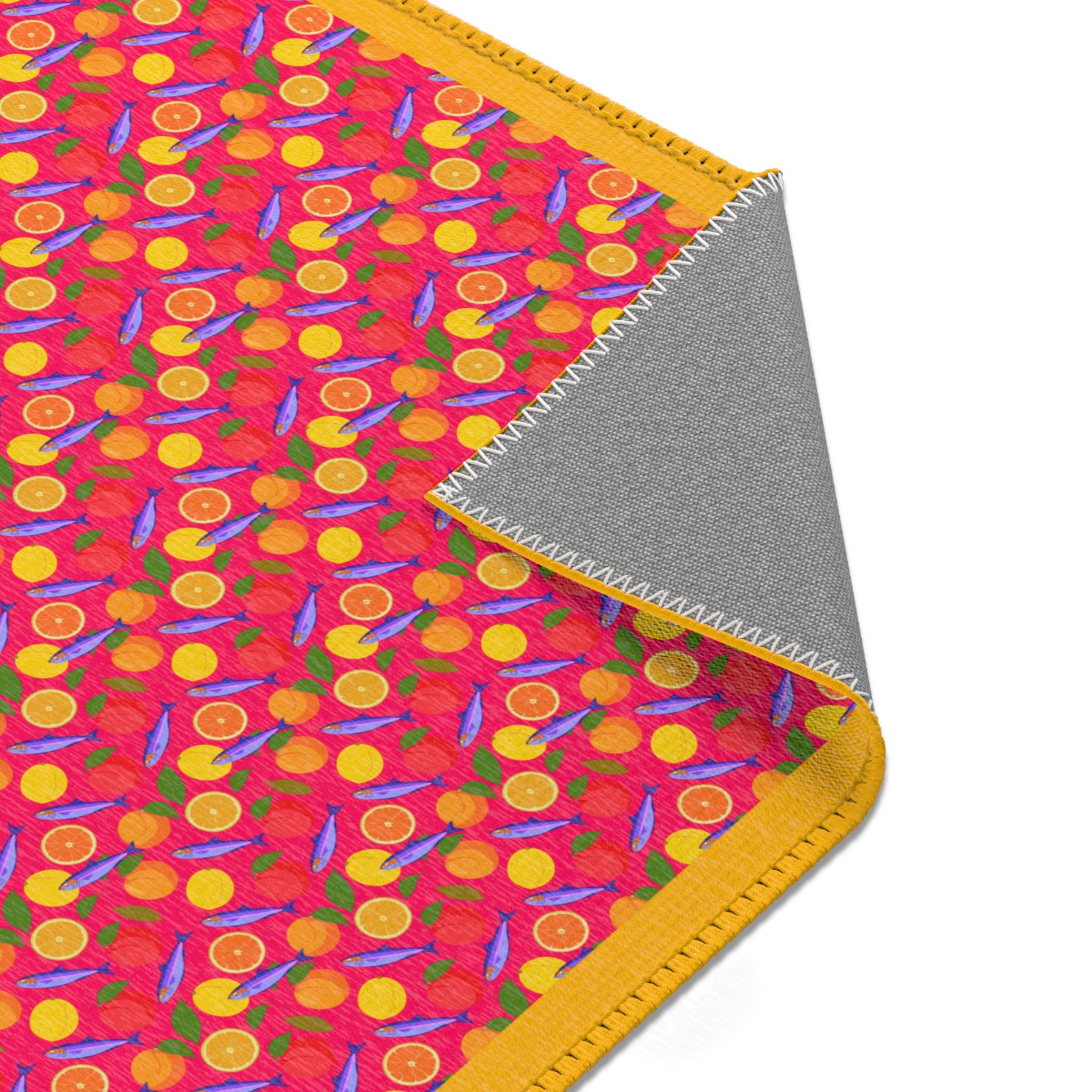 Sardine Summer | Vibrant Area Rug 🐟🍊