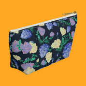 Hydrangea Floral Accessory Pouch with painted hydrangeas — view 9 of 9
