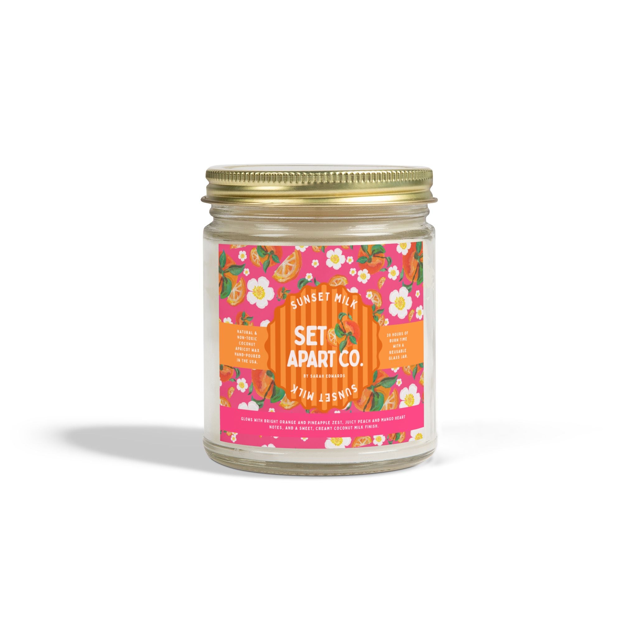 MANGO Tropical Scented Candles | Coconut Apricot Bliss, Aromatherapy Candle Gift, Home Decor, Relaxation, Self-care, Holiday Present