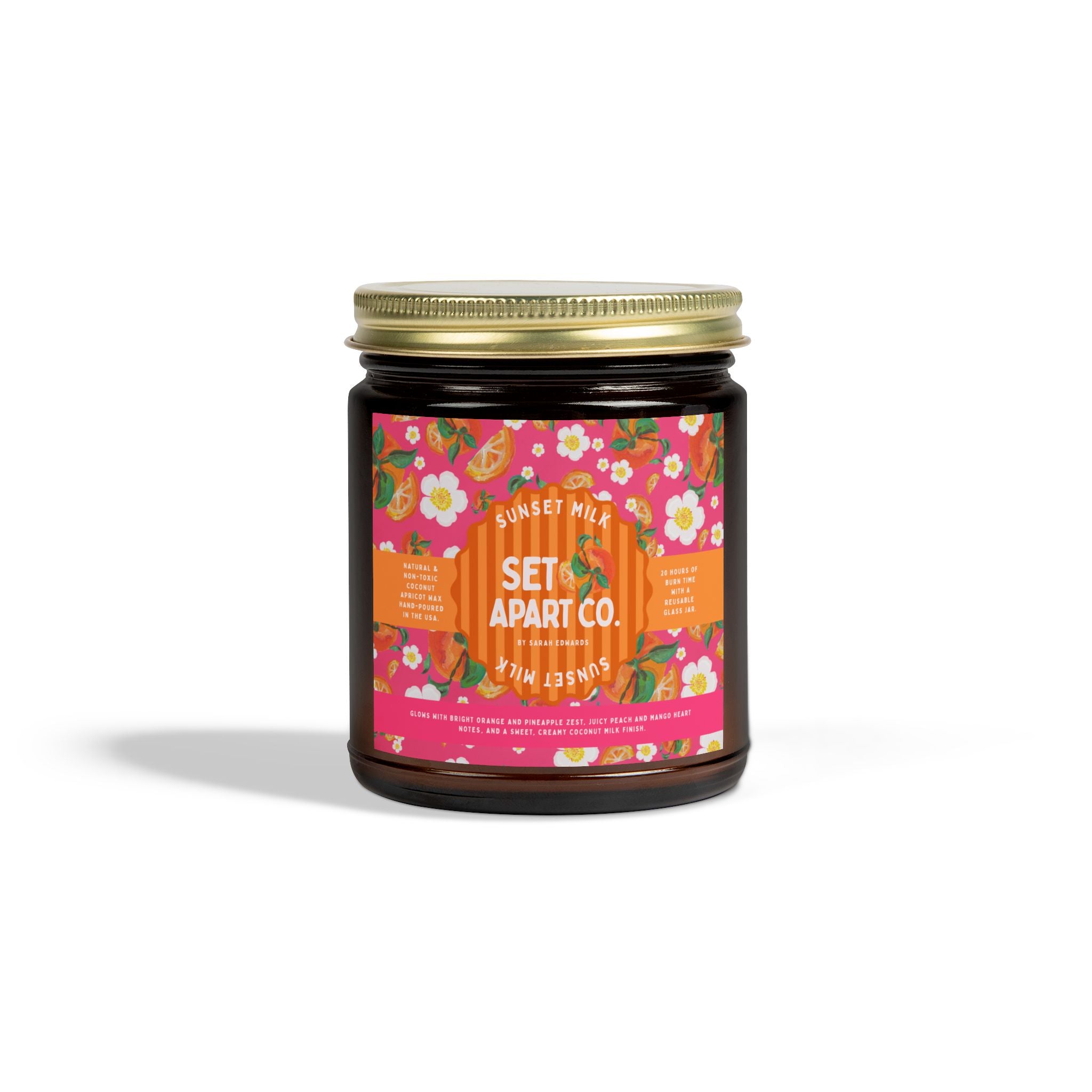 MANGO Tropical Scented Candles | Coconut Apricot Bliss, Aromatherapy Candle Gift, Home Decor, Relaxation, Self-care, Holiday Present