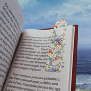 New England Summer in Crème Metal Bookmark with sailboats, lobsters and seaside florals — view 4 of 4