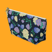 Hydrangea Floral Accessory Pouch with painted hydrangeas — view 8 of 9